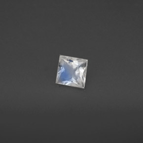 Pietra di luna arcobaleno Blu bianco naturale da 0.26 ct, Quadrato, VS