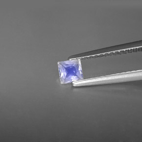 Pietra di luna arcobaleno Blu bianco naturale da 0.20 ct, Quadrato, VS