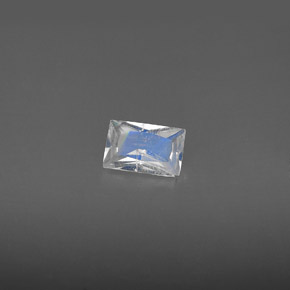Pietra di luna arcobaleno naturale bianco da 0,43 ct, baguette, VS