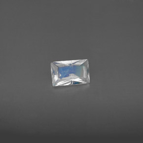 Pietra di luna arcobaleno naturale bianco da 0,43 ct, baguette, VS
