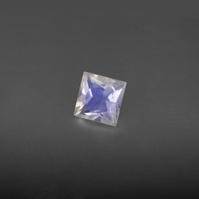 Pietra di luna arcobaleno naturale bianco da 0,59 ct, quadrato, VS-SI