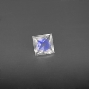 Pietra di luna arcobaleno naturale bianco da 0,56 ct, quadrato, VS