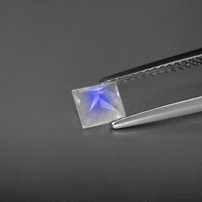 Pietra di luna arcobaleno naturale bianco da 0,56 ct, quadrato, VS