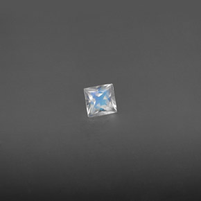Pietra di luna arcobaleno naturale bianco da 0,19 ct, quadrato, VS