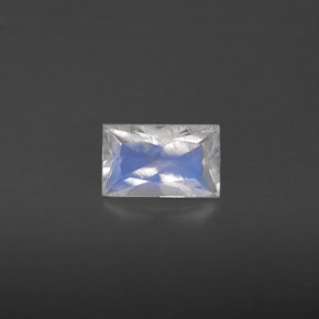 Pietra di luna arcobaleno Blu bianco naturale da 0.46 ct, Taglio a baguette, VS