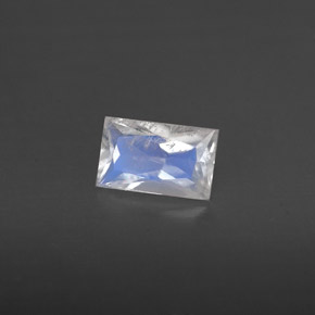 Pietra di luna arcobaleno Blu bianco naturale da 0.46 ct, Taglio a baguette, VS