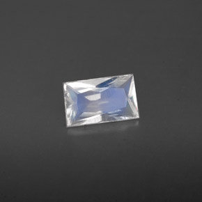 Pietra di luna arcobaleno Blu bianco naturale da 0.40 ct, Taglio a baguette, VS