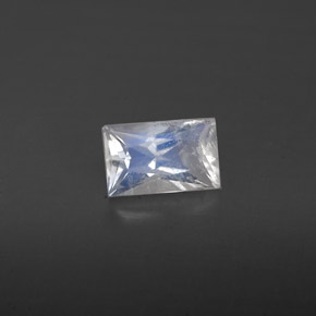 Pietra di luna arcobaleno naturale bianco da 0,48 ct, baguette, VS
