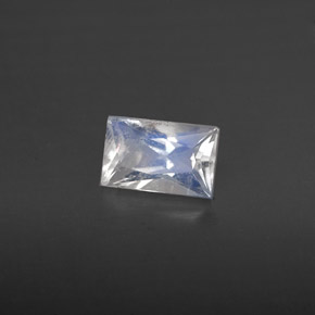 Pietra di luna arcobaleno naturale bianco da 0,48 ct, baguette, VS