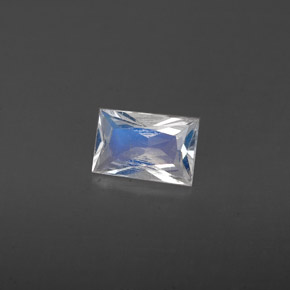 Pietra di luna arcobaleno Blu bianco naturale da 0.44 ct, Taglio a baguette, VS
