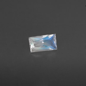 Pietra di luna arcobaleno naturale bianco da 0,23 ct, baguette, VS