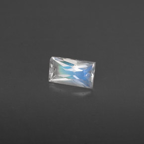 Pietra di luna arcobaleno naturale bianco da 0,23 ct, baguette, VS