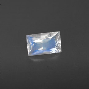 Pietra di luna arcobaleno Blu bianco naturale da 0.42 ct, Taglio a baguette, VS