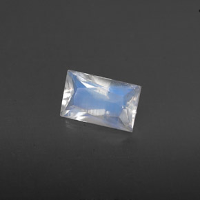 Pietra di luna arcobaleno Blu bianco naturale da 0.42 ct, Taglio a baguette, VS