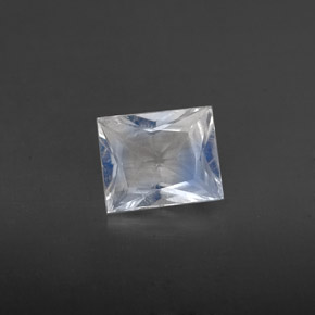 Pietra di luna arcobaleno naturale bianco da 0,49 ct, baguette, VS