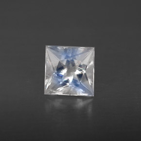 Pietra di luna arcobaleno Blu bianco naturale da 0.56 ct, Quadrato, VS