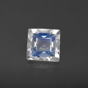 Pietra di luna arcobaleno Blu bianco naturale da 1.11 ct, Quadrato, VS