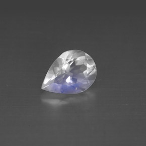 Pietra di luna arcobaleno naturale bianco da 0,95 ct, taglio a pera, VS