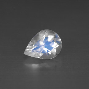 Pietra di luna arcobaleno naturale bianco da 1,02 ct, taglio a pera, VS
