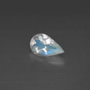 Pietra di luna arcobaleno Blu bianco naturale da 0.75 ct, Forma a pera, VS