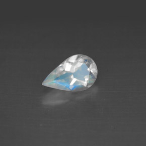 Pietra di luna arcobaleno Blu bianco naturale da 0.75 ct, Forma a pera, VS