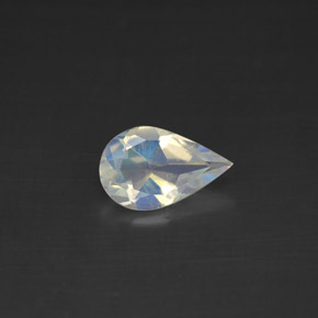 Pietra di luna arcobaleno Blu bianco naturale da 0.57 ct, Forma a pera, VS