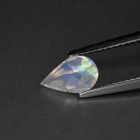 Pietra di luna arcobaleno Blu bianco naturale da 0.57 ct, Forma a pera, VS