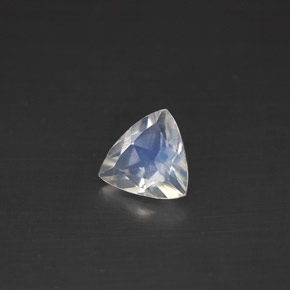 Pietra di luna arcobaleno naturale bianco da 0,52 ct, trillion, VS