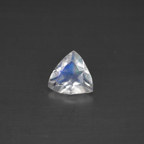 Pietra di luna arcobaleno Blu bianco naturale da 0.50 ct, Taglio trillion, VS