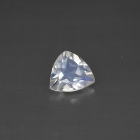 Pietra di luna arcobaleno naturale bianco da 0,56 ct, trillion, VS