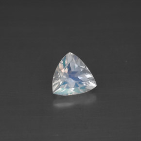 Pietra di luna arcobaleno naturale bianco da 0,57 ct, trillion, VS