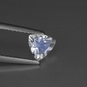Pietra di luna arcobaleno naturale bianco da 0,48 ct, trillion, VS