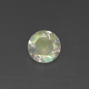 Pietra di luna arcobaleno naturale bianco da 0,97 ct, taglio rotondo, VS
