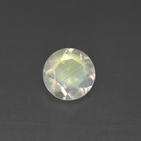 Pietra di luna arcobaleno naturale bianco da 0,97 ct, taglio rotondo, VS