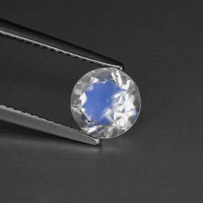Pietra di luna arcobaleno Blu bianco naturale da 1.12 ct, Taglio rotondo, VS