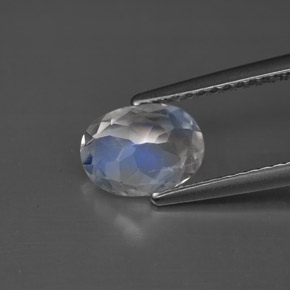 Pietra di luna arcobaleno Blu bianco naturale da 1.08 ct, Taglio ovale, VS
