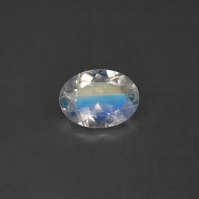 Pietra di luna arcobaleno Blu bianco naturale da 0.88 ct, Taglio ovale, VS