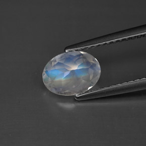 Pietra di luna arcobaleno Blu bianco naturale da 0.88 ct, Taglio ovale, VS