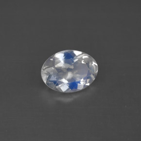 Pietra di luna arcobaleno naturale bianco da 0,92 ct, taglio ovale, VS
