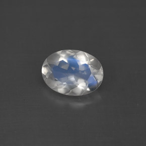 Pietra di luna arcobaleno naturale bianco da 1,01 ct, taglio ovale, VS
