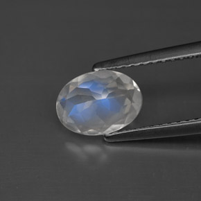 Pietra di luna arcobaleno naturale bianco da 1,01 ct, taglio ovale, VS