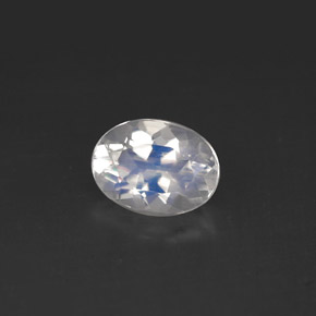 Pietra di luna arcobaleno naturale bianco da 1,14 ct, taglio ovale, VS