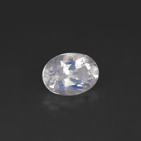 Pietra di luna arcobaleno naturale bianco da 1,14 ct, taglio ovale, VS