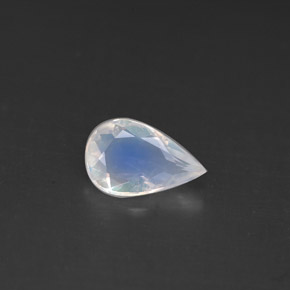 Pietra di luna arcobaleno naturale bianco da 0,61 ct, taglio a pera, VS