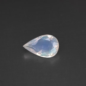 Pietra di luna arcobaleno naturale bianco da 0,61 ct, taglio a pera, VS