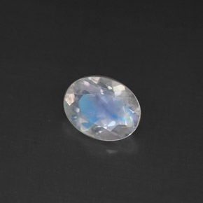 Pietra di luna arcobaleno naturale bianco da 0,92 ct, taglio ovale, VS