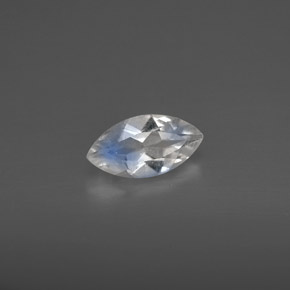 Pietra di luna arcobaleno naturale bianco da 0,49 ct, trasparente, trasparente/traslucido
