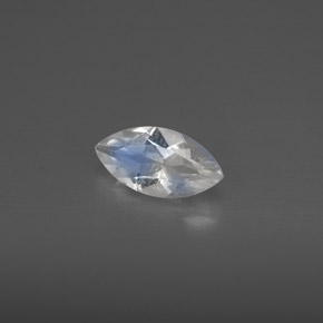Pietra di luna arcobaleno naturale bianco da 0,49 ct, trasparente, trasparente/traslucido