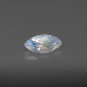 Pietra di luna arcobaleno Blu bianco naturale da 0.56 ct, Trasparente, Trasparente/Traslucido