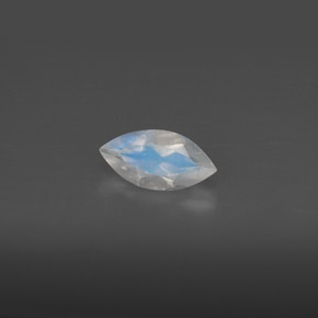 Pietra di luna arcobaleno naturale bianco da 0,47 ct, trasparente, trasparente/traslucido